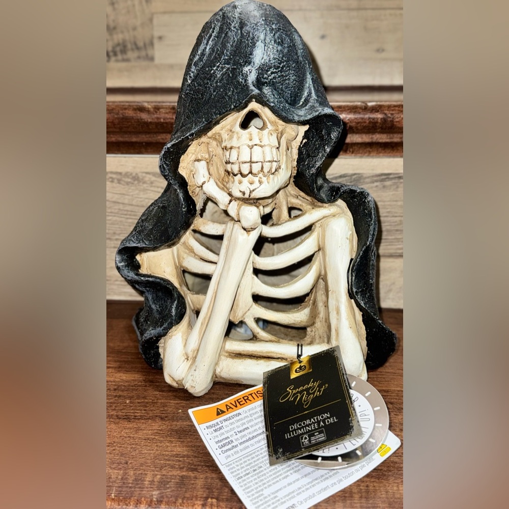 Super Cute 🥰 Light Up Skeleton Grim Reaper 12” by SPOOKY NIGHT